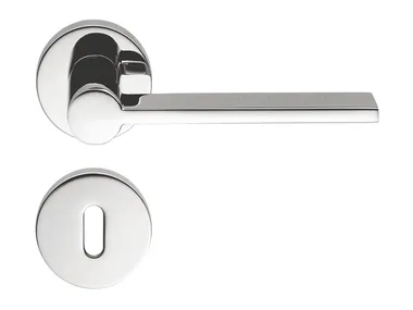 TOOL MD 11 R-RY / MD 11 RF-RYF - Brass door handle on rose with lock _ Colombo Design